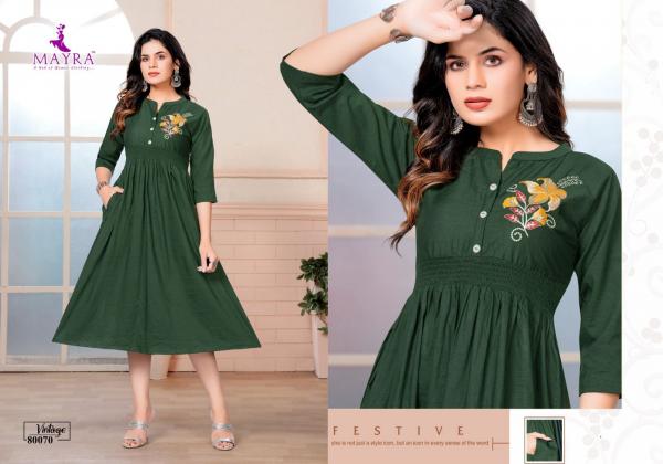 mayra vintage viscose designer exclusive kurti collection